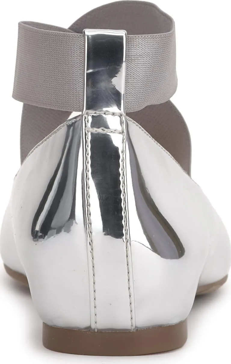 Jessica Simpson Mandayss Women's Pull-On Criss-Cross Ankle Ballet Flats Shoes