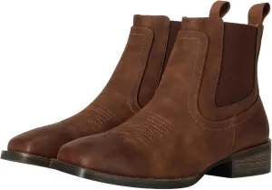 J's.o.l.e Men's Western Cowboy Boots Square Toe Chelsea Boot Dress Shoes Ankle Casual Boots for Men