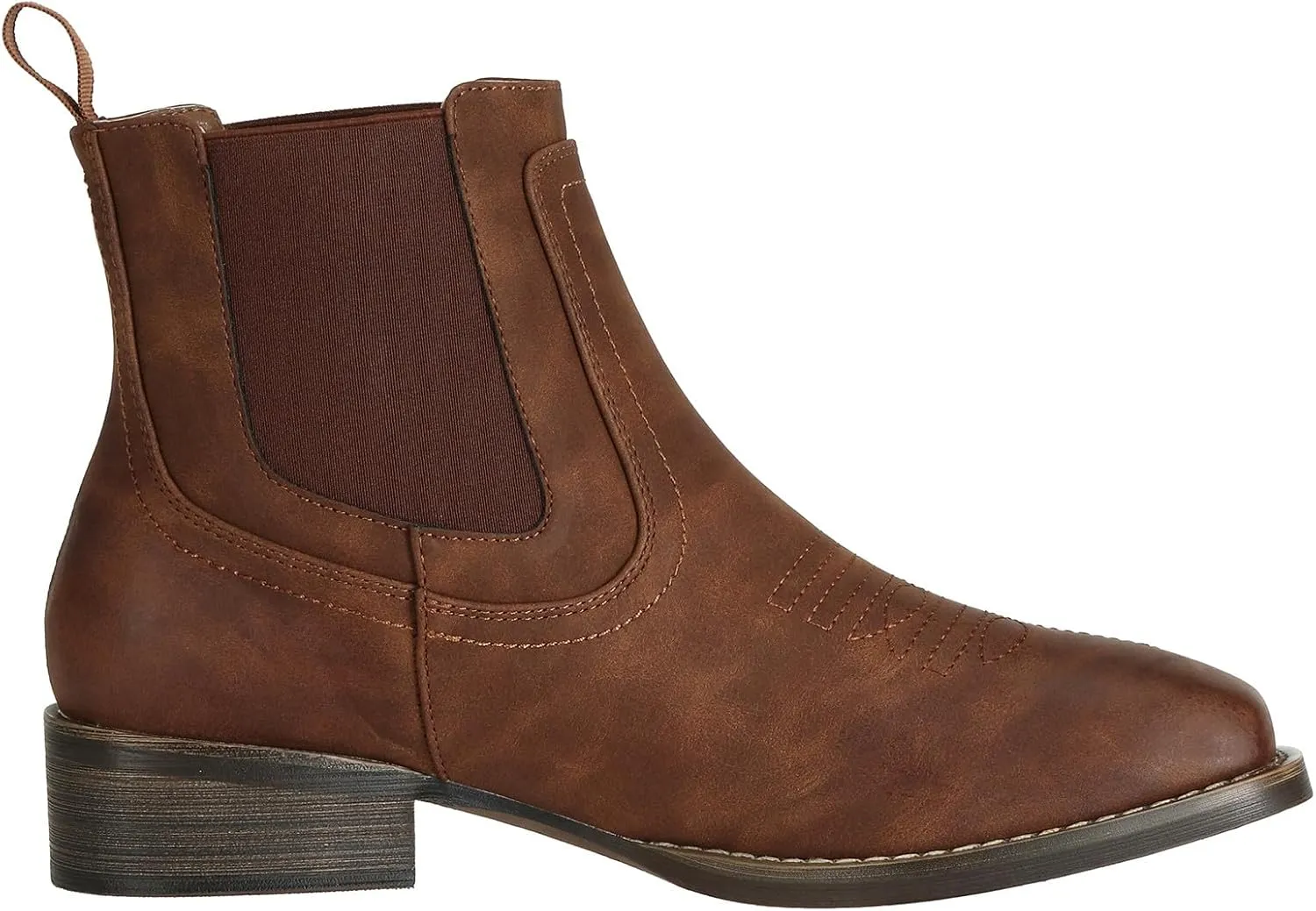 J's.o.l.e Men's Western Cowboy Boots Square Toe Chelsea Boot Dress Shoes Ankle Casual Boots for Men
