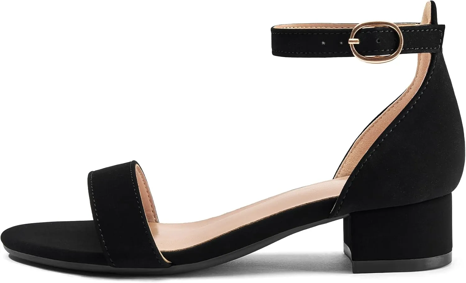 K KomForme Girls Sandals Low Heels Dress Pump Ankle Strap Open Toe Wedding Party Shoes(Toddler/Little Kids/Big Kids)