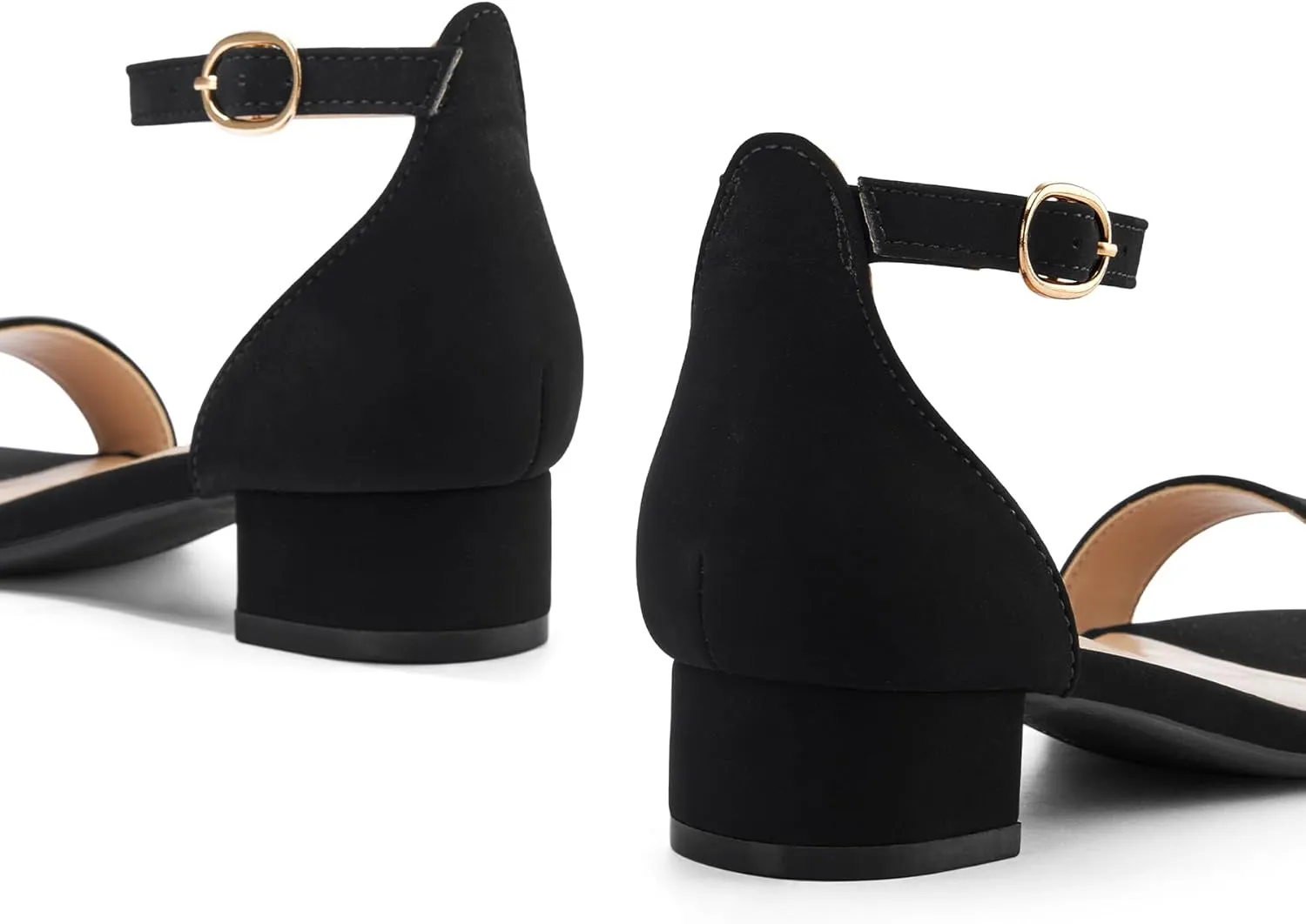 K KomForme Girls Sandals Low Heels Dress Pump Ankle Strap Open Toe Wedding Party Shoes(Toddler/Little Kids/Big Kids)