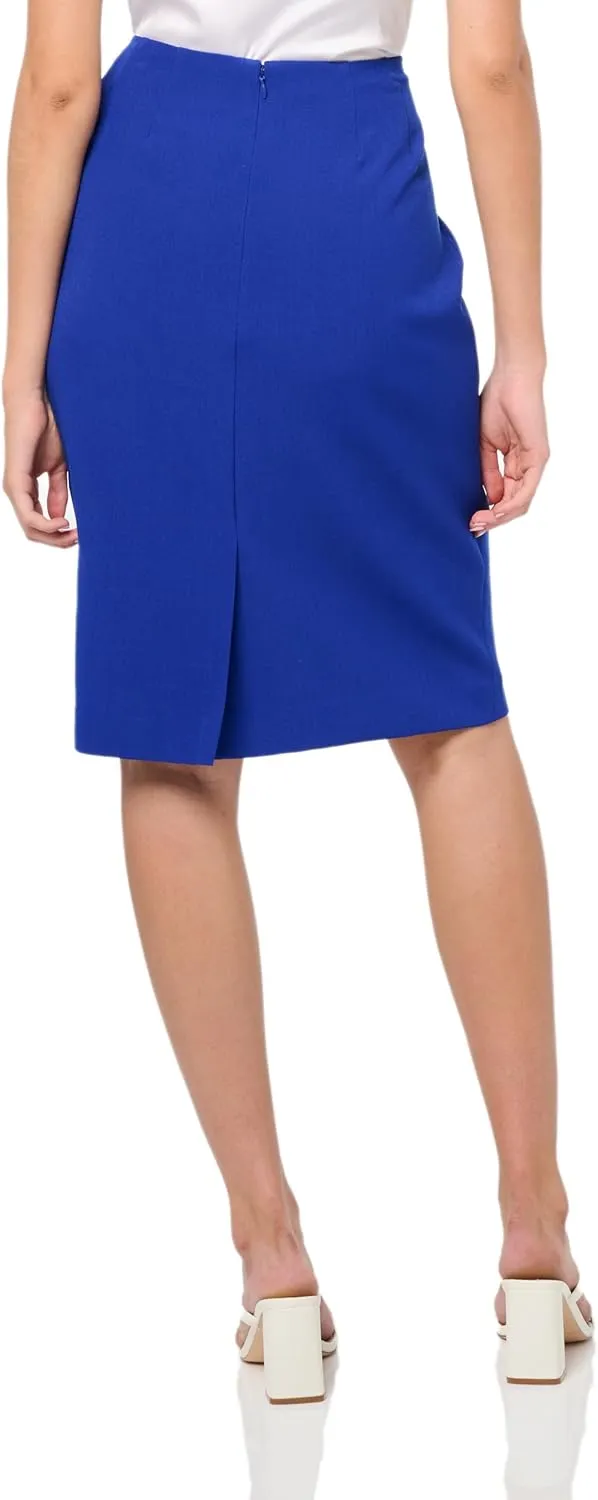Kasper Women's Stretch Crepe Knee Length Pencil Skirt