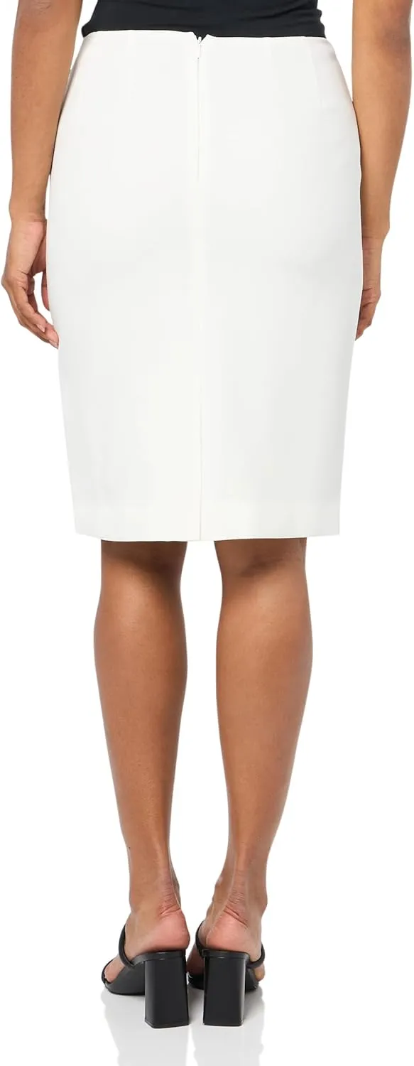 Kasper Women's Stretch Crepe Knee Length Pencil Skirt