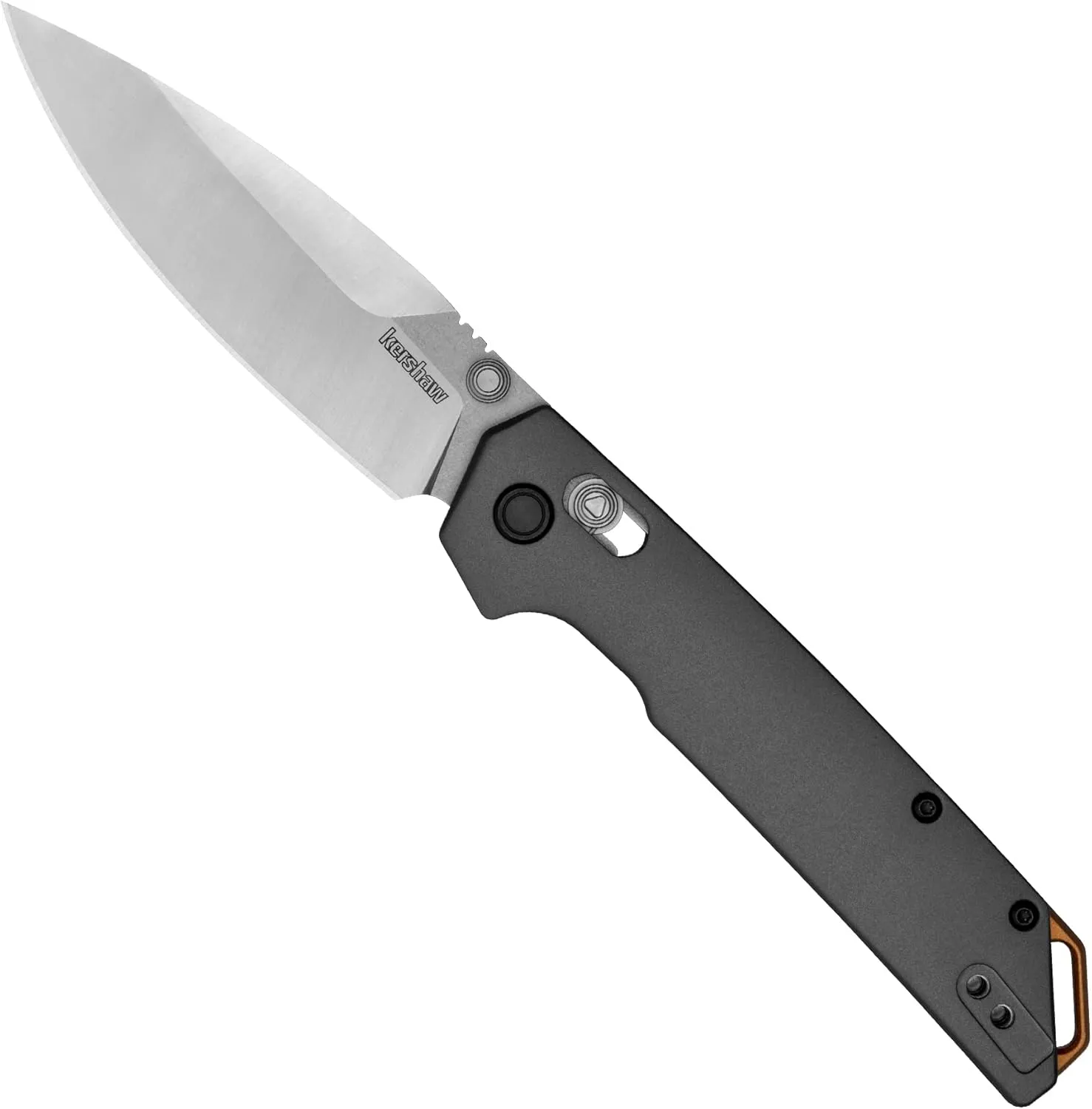 Kershaw Iridium Folding Pocket Knife, 3.4 inch D2 Steel Blade, DuraLock Locking Mechanism, Pocketclip
