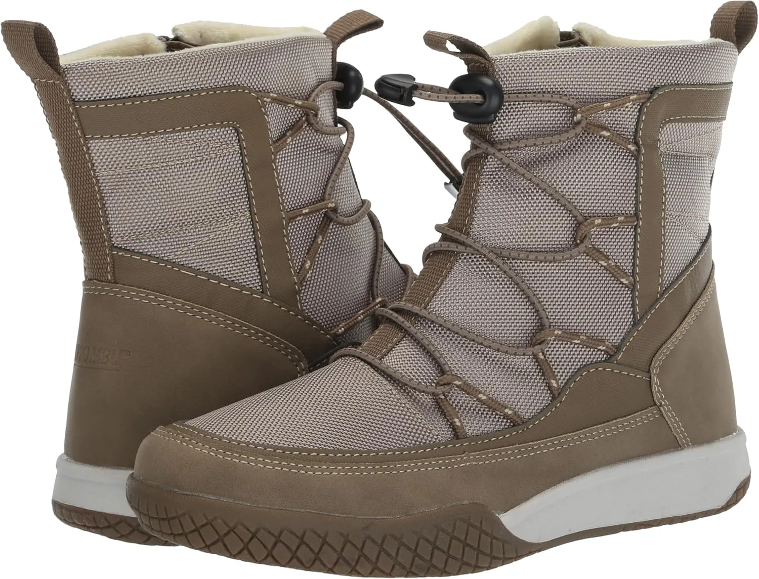Khombu Women's Beth Slip On Snow Boots Inside Zip Closure, Bungee Toggle, Modern Styling