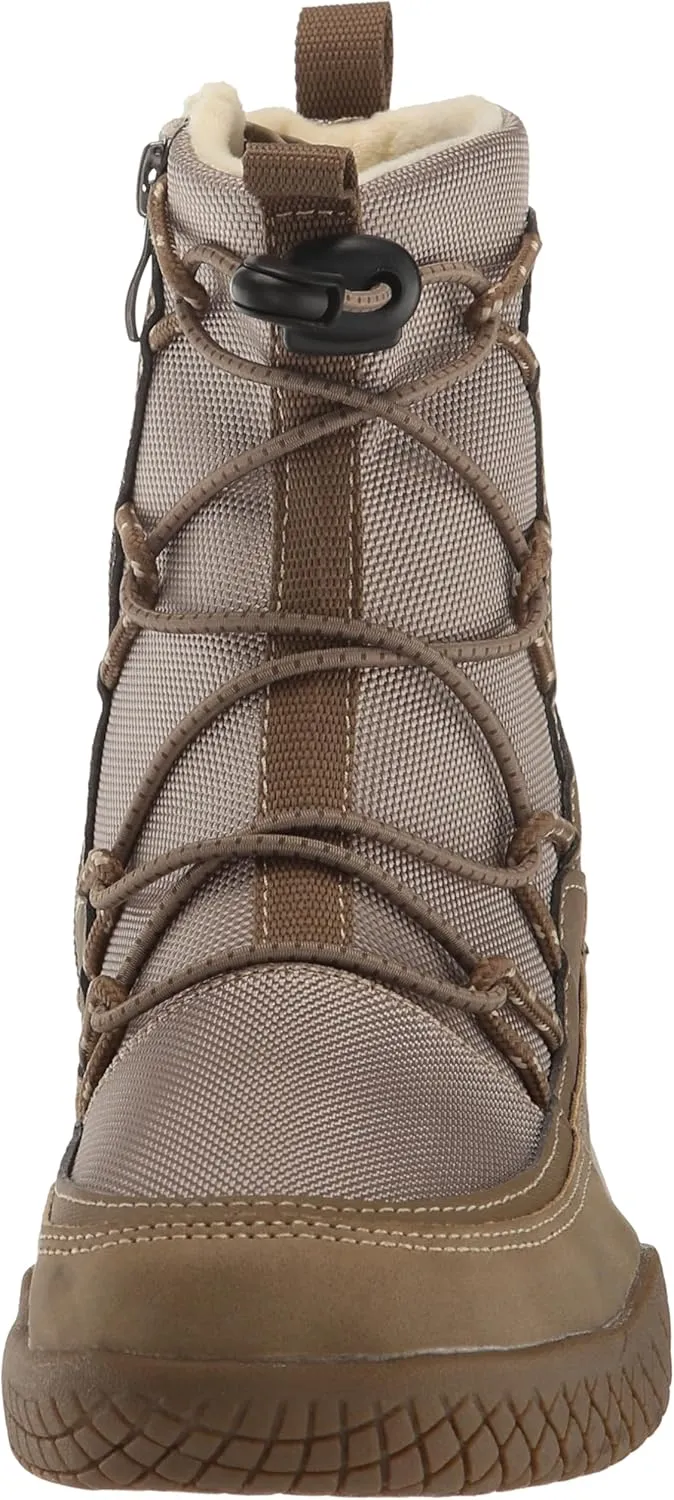 Khombu Women's Beth Slip On Snow Boots Inside Zip Closure, Bungee Toggle, Modern Styling