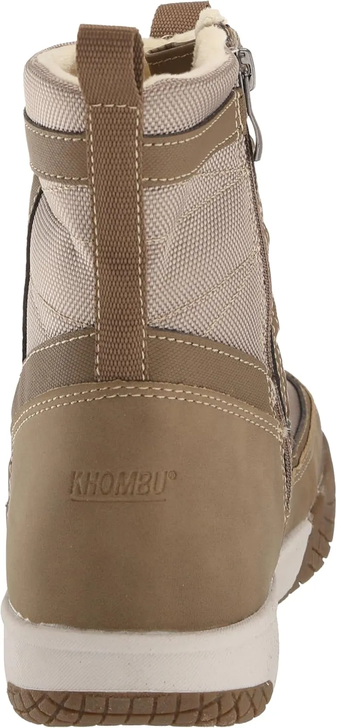 Khombu Women's Beth Slip On Snow Boots Inside Zip Closure, Bungee Toggle, Modern Styling