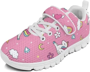 Kids Shoes for Boys Girls Lightweight Strap Sneakers with Single Buckle Slip On Tennis Shoes Running Sneakers