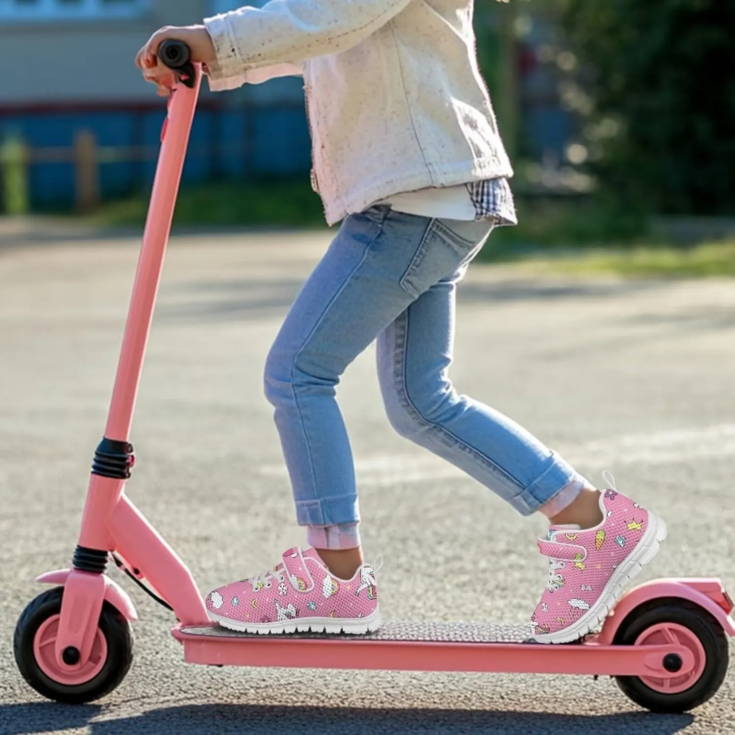 Kids Shoes for Boys Girls Lightweight Strap Sneakers with Single Buckle Slip On Tennis Shoes Running Sneakers