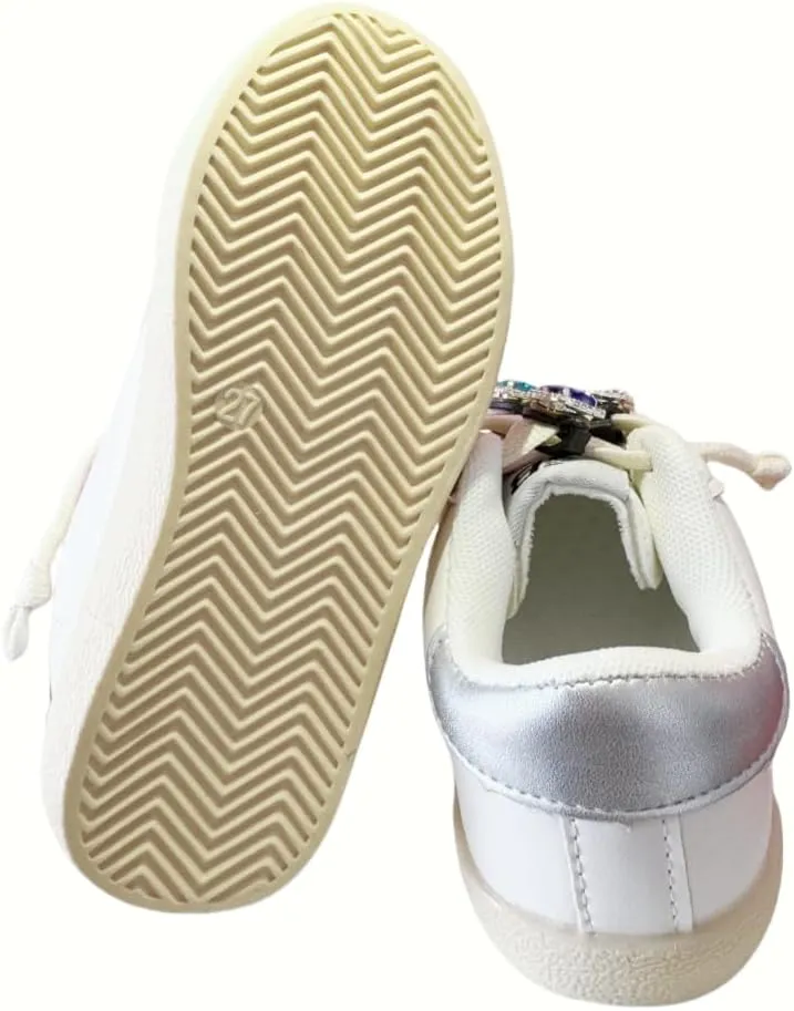 Kids Sparkle Star Sneakers Casual Sports Running Shoes for Girls Boys