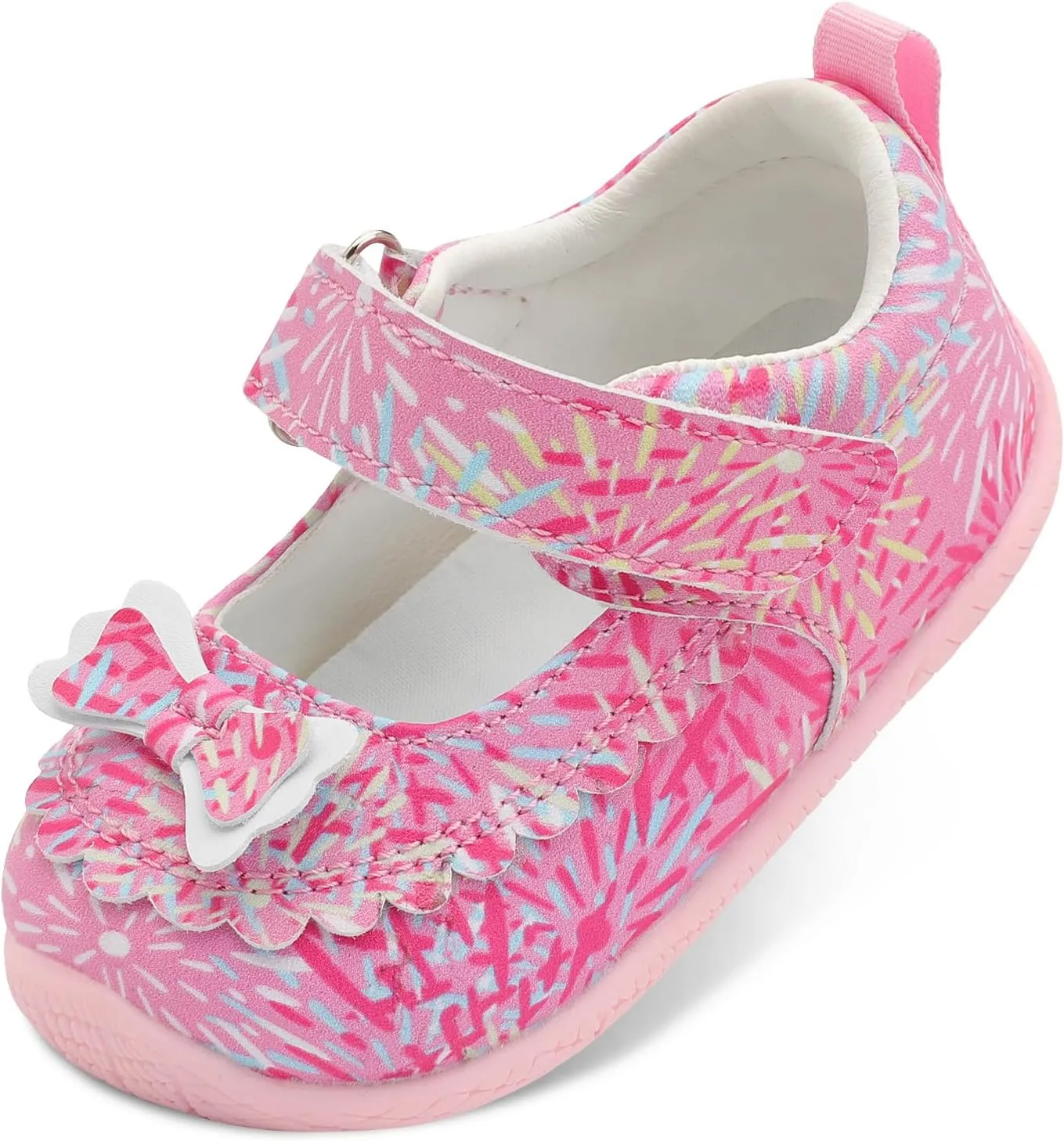 L-RUN Toddler Girl Mary Jane Dress Shoes Little Girls Uniform School Shoes Non-Slip Ballet Flats Flower Girls Shoes for Wedding Party Concert