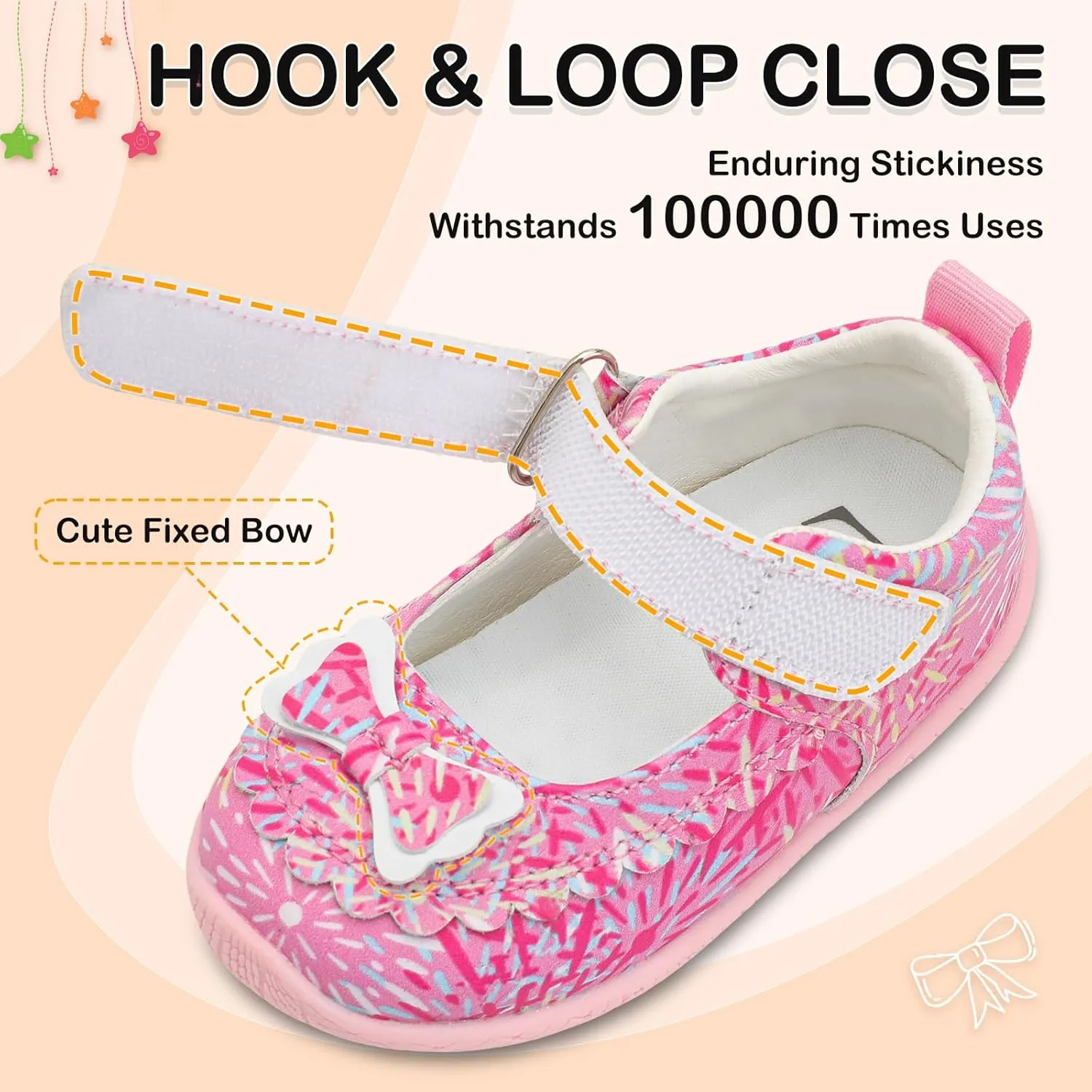L-RUN Toddler Girl Mary Jane Dress Shoes Little Girls Uniform School Shoes Non-Slip Ballet Flats Flower Girls Shoes for Wedding Party Concert