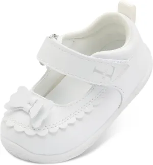 L-RUN Toddler Girl Mary Jane Dress Shoes Little Girls Uniform School Shoes Non-Slip Ballet Flats Flower Girls Shoes for Wedding Party Concert
