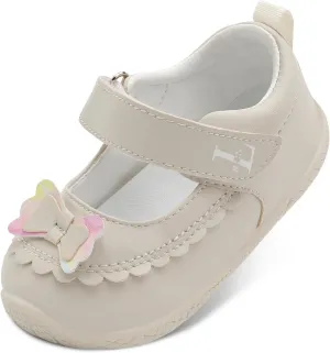 L-RUN Toddler Girl Mary Jane Dress Shoes Little Girls Uniform School Shoes Non-Slip Ballet Flats Flower Girls Shoes for Wedding Party Concert