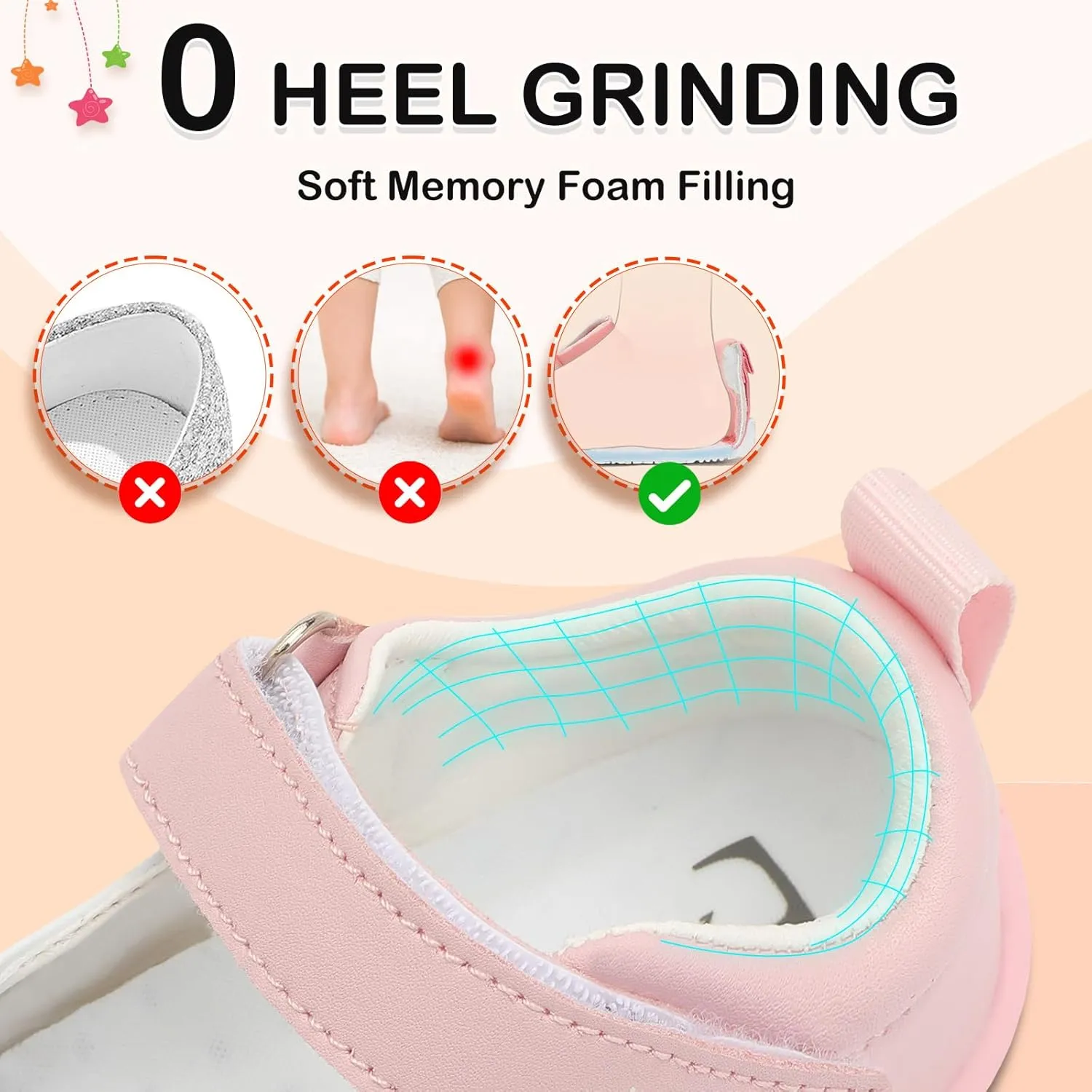 L-RUN Toddler Girl Mary Jane Dress Shoes Little Girls Uniform School Shoes Non-Slip Ballet Flats Flower Girls Shoes for Wedding Party Concert