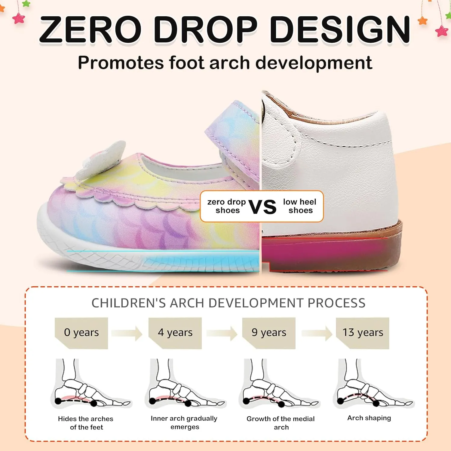 L-RUN Toddler Girl Mary Jane Dress Shoes Little Girls Uniform School Shoes Non-Slip Ballet Flats Flower Girls Shoes for Wedding Party Concert