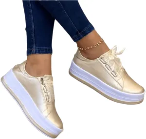 Ladmiple Shoes For Women Sneakers Slip Ons Low Top Lace-up Classic Casual Leather Walking Shoes Summer Flats Loafers