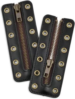 Leather Lace-in Boot Zipper Inserts for All Brands, Tieless Shoe Laces