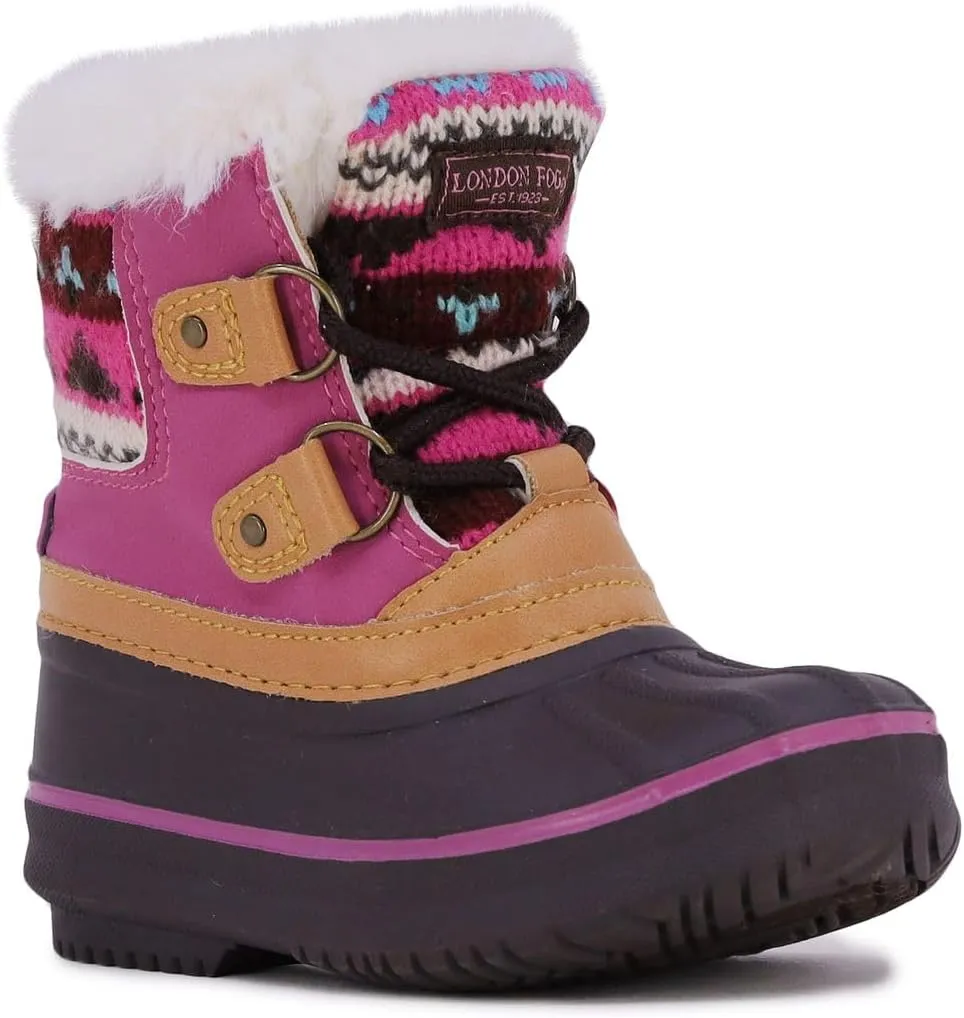 LONDON FOG Girls Toddler Tottenham Cold Weather Snow Boot