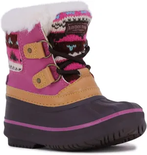 LONDON FOG Girls Toddler Tottenham Cold Weather Snow Boot