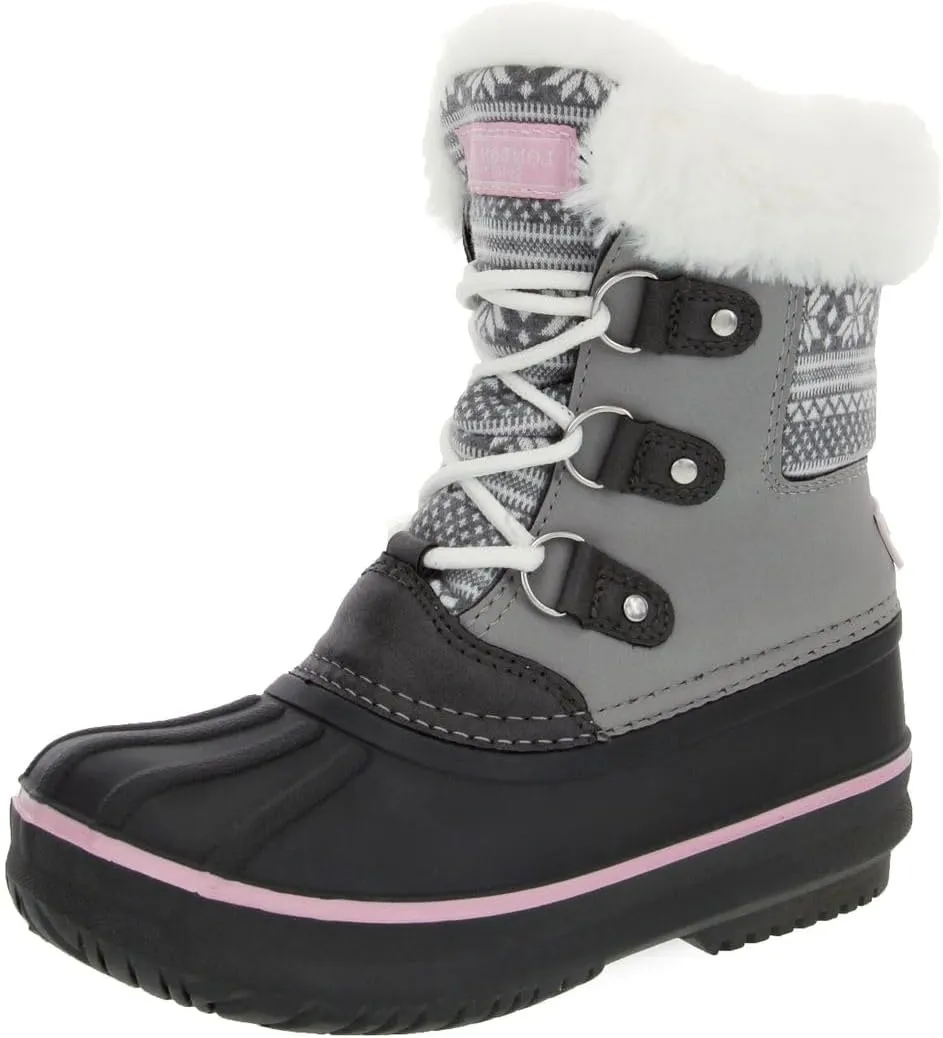 LONDON FOG Girls Tottenham Cold Weather Warm Lined Snow Boot