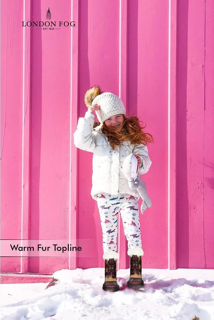 LONDON FOG Girls Tottenham Cold Weather Warm Lined Snow Boot
