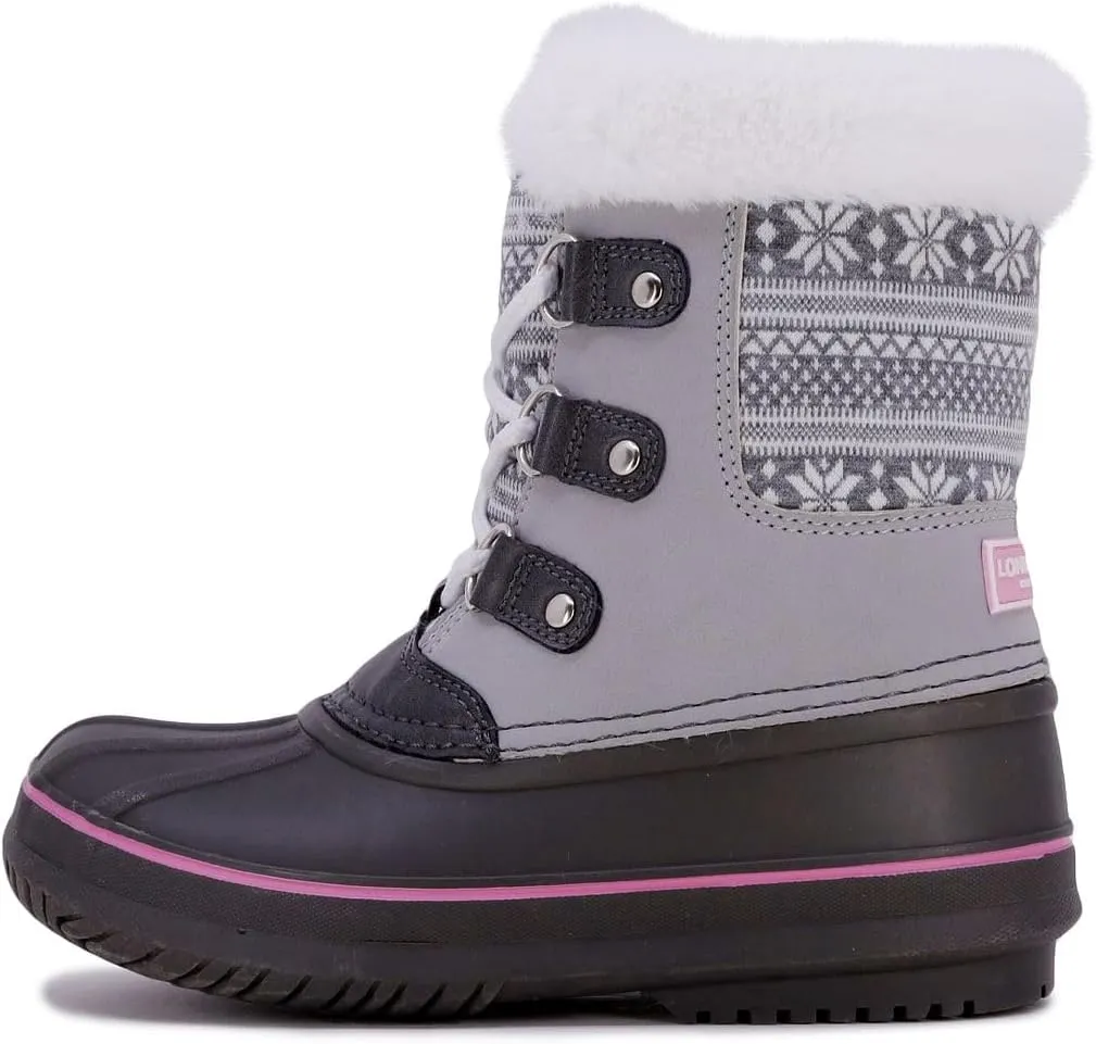 LONDON FOG Girls Tottenham Cold Weather Warm Lined Snow Boot