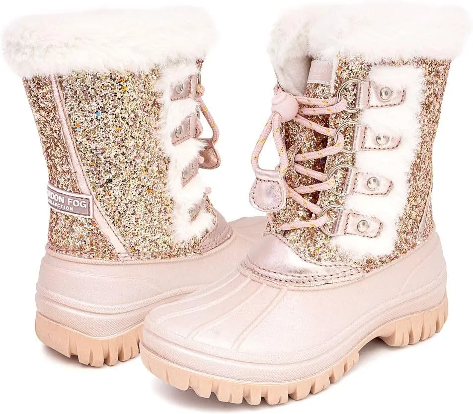 LONDON FOG Girls Youth and Toddler Icelyn Cold Weather Warm Lined Snow Boot girls boot in youth and toddler sizes