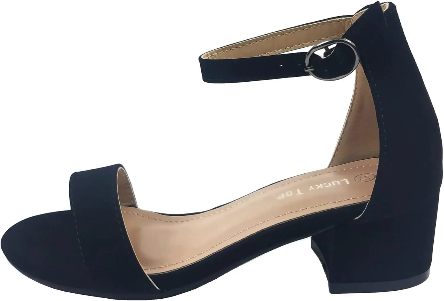 Lucky Top Girls Dress Sandal Low Heel Ankle Strap