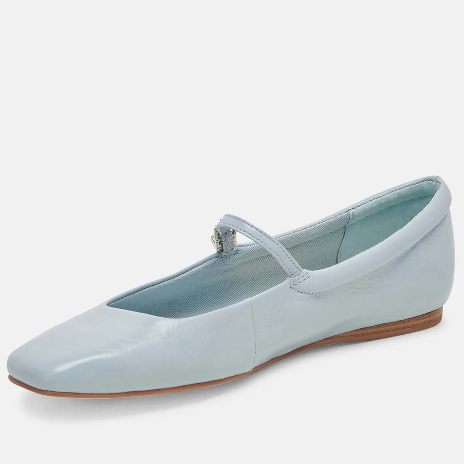 Mary Jane Ballet Flats for Women Casual Square Toe Slip On Flats Comfortable Ankle Buckle Strap Ballerina Shoes