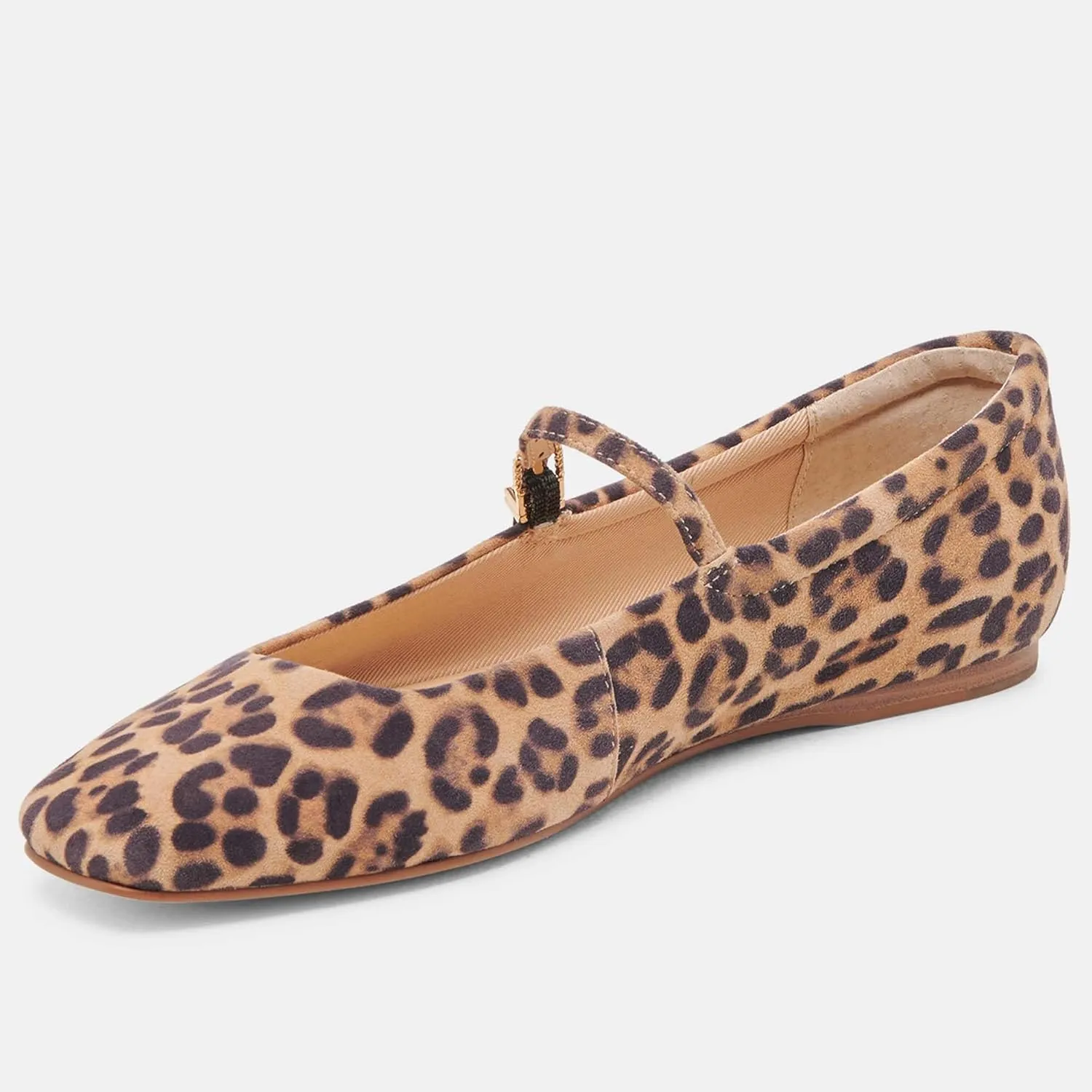 Mary Jane Ballet Flats for Women Casual Square Toe Slip On Flats Comfortable Ankle Buckle Strap Ballerina Shoes