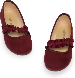 Mary Jane Shoes for Girls – Classic & Comfortable Dress Shoes for Toddlers & Kids – Perfect Flats for School, Play, and Special Occasions (Suede Elastic)