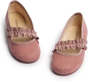 Mary Jane Shoes for Girls – Classic & Comfortable Dress Shoes for Toddlers & Kids – Perfect Flats for School, Play, and Special Occasions (Suede Elastic)