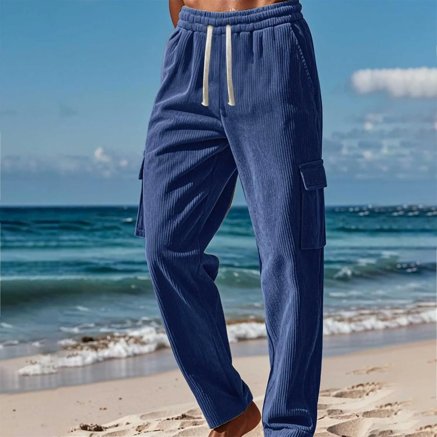 Mens Athletic Pants Durable Tapered Utility Stretch Sweatpants Tactical Trousers Straight Leg Casual Pants Small