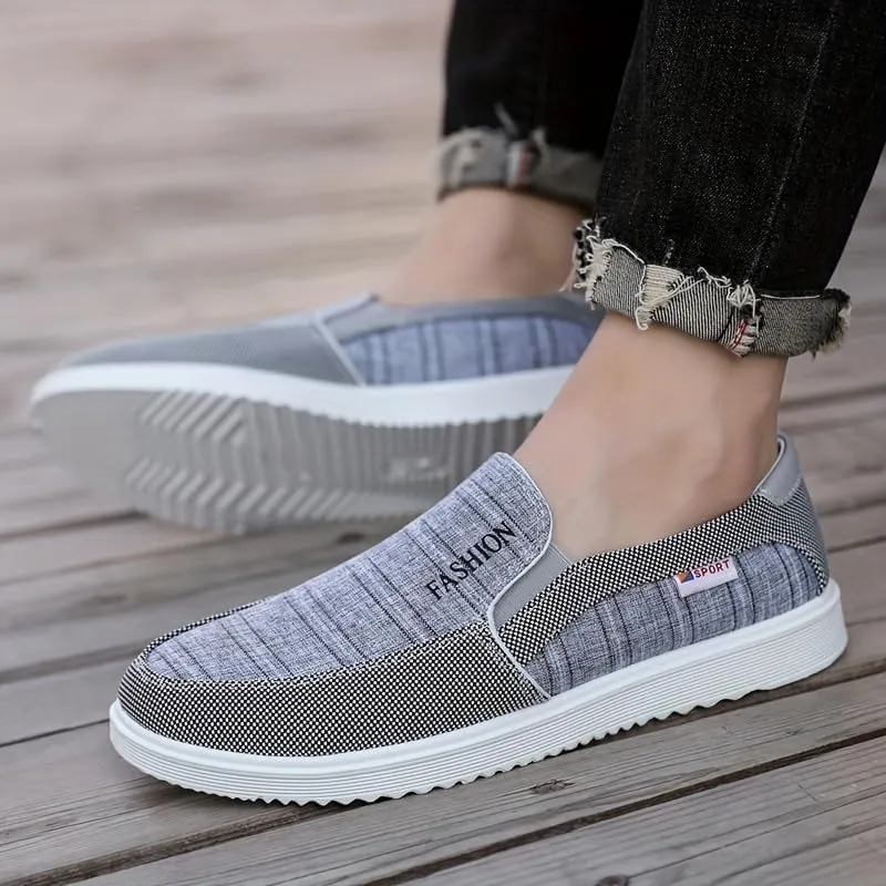 Men's Breathable Casual Loafers, Lightweight Anti-Skid Slip On Shoes for Outdoor Walking Driving, Men's Street Footwear, Spring and Summer