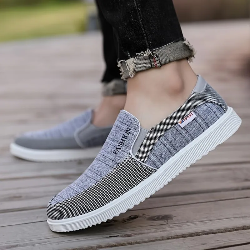 Men's Breathable Casual Loafers, Lightweight Anti-Skid Slip On Shoes for Outdoor Walking Driving, Men's Street Footwear, Spring and Summer