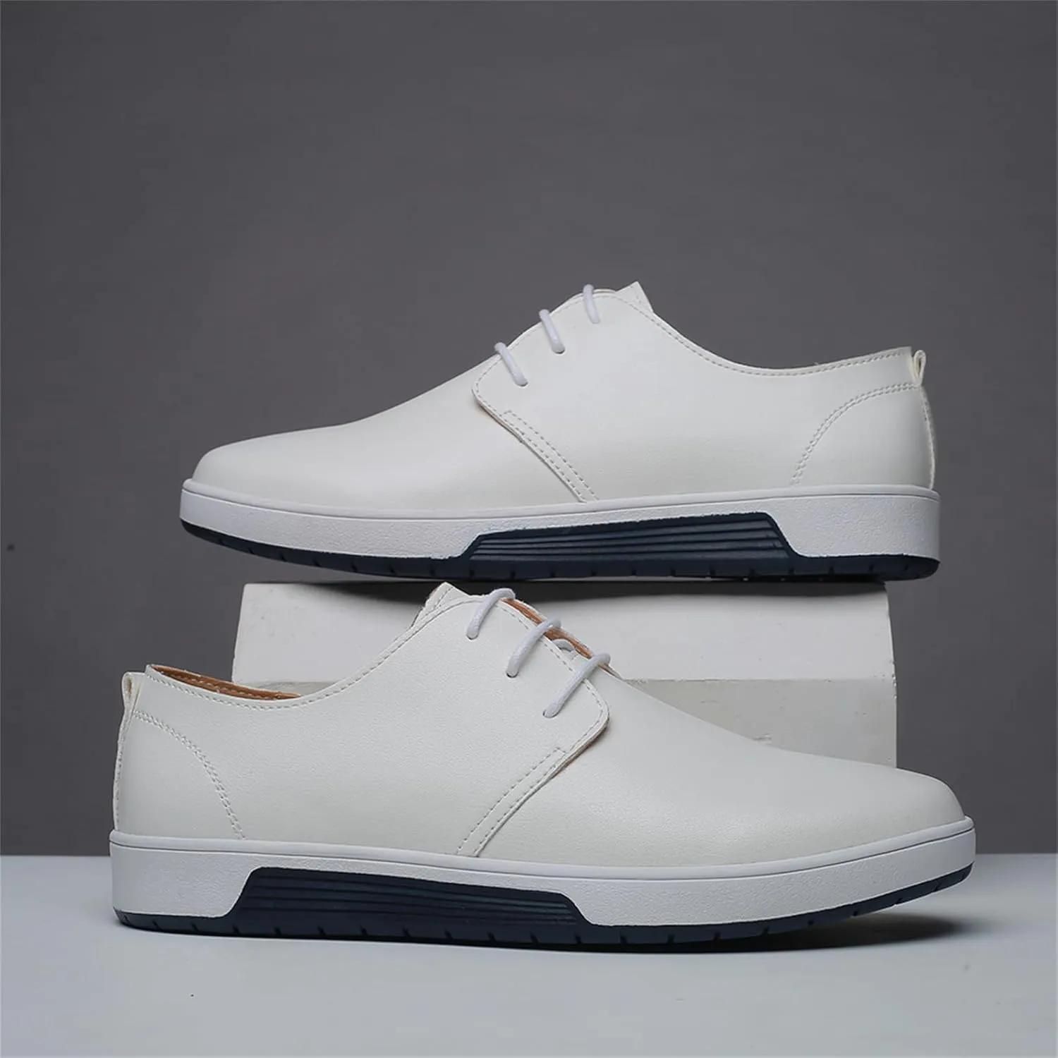 Mens Casual Lace Up Leather Oxford Classical Derby Orthopedic Shoes Lightweight Walking Loafers Dress Business Flats Shoes