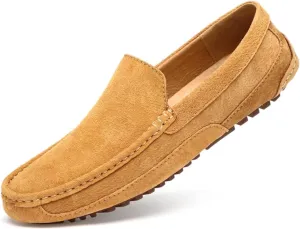 Mens Casual Penny Shoes Suede Leather Loafers Moccasins Slip On Flats Driving Shoes