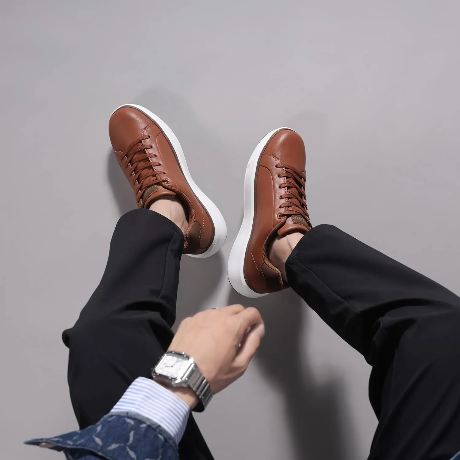 Mens Casual Shoes Fashion Sneakers Lightweight Comfortable Lace-up Shoes