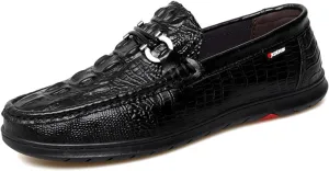 Mens Genuine Cowhide Loafers Slip - Ons, Casual Driving Flat Walking Moccasin, Business Boat Shoes, Fashion Slipper, for Wedding