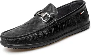 Mens Genuine Cowhide Loafers Slip - Ons, Casual Driving Flat Walking Moccasin, Business Boat Shoes, Fashion Slipper, for Wedding