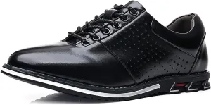 Men's Leather Lace-up Orthopedic Oxfords Comfort Soft Flat Dress Sneakers Casual Office Walking Business Derby Loafers