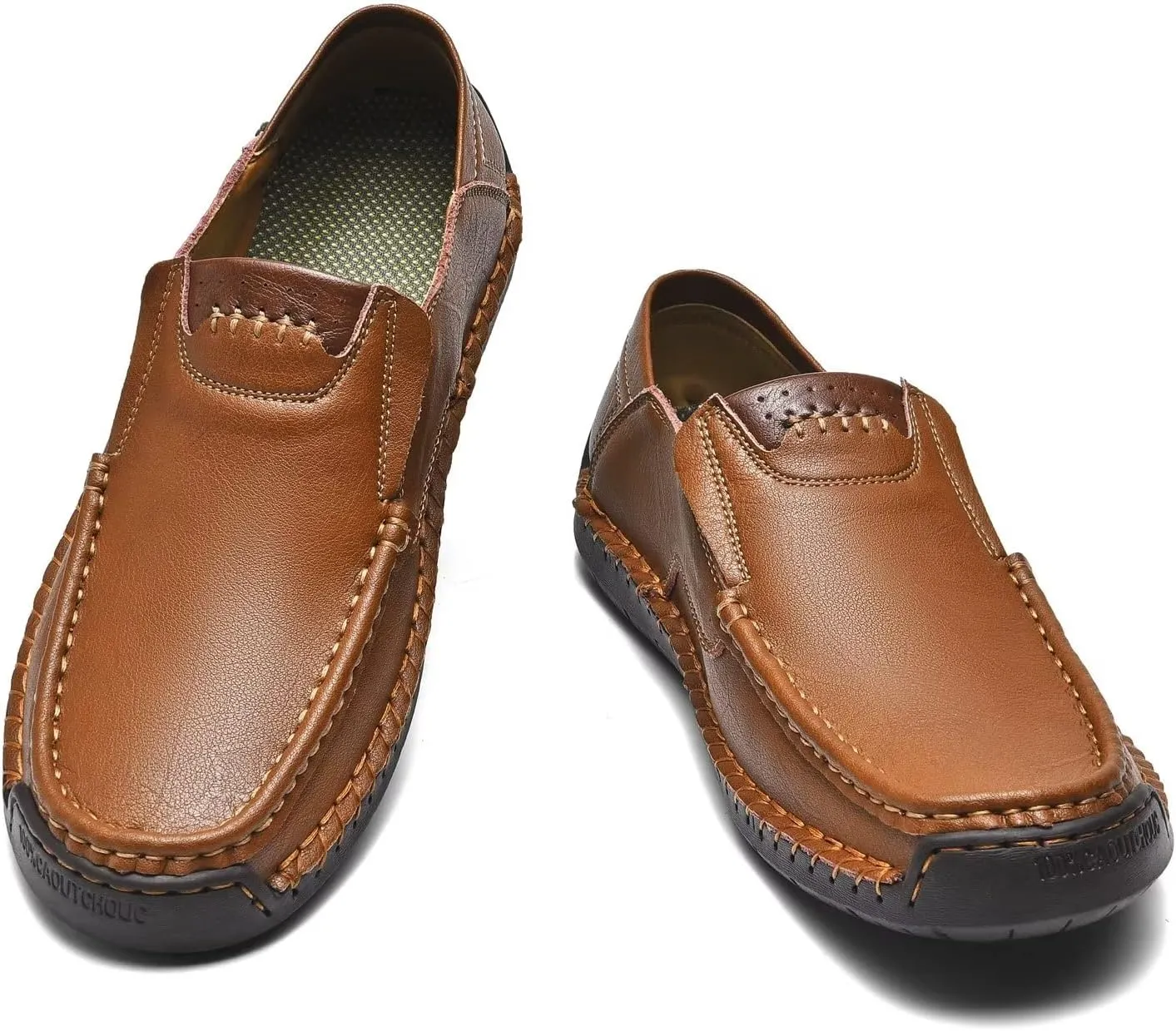 Men's Leather Loafers Slip On Shoes,Casual Fashion Business Arkget Office Driving Shoes for Men【includes Extra Insole】