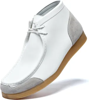 Men's Loafers Shoes Classic Business Stitching Design Non Slip Wear-Resistant Oxford Shoes Mid Top Lightweight Loose Casual Walking Shoes Attending Lectures Leather Shoes