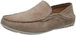 Mens Loafers Slip On Suede Solid Color Round Toe Classic Dress Shoes Flat Heel Resistant Flexible Comfortable Business Casual