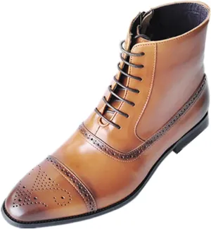Men's Oxford Chelsea Toe Lace-Up Boots - Leather Motorcycle Ankle Dress Ankle Combat Boots with Zipper