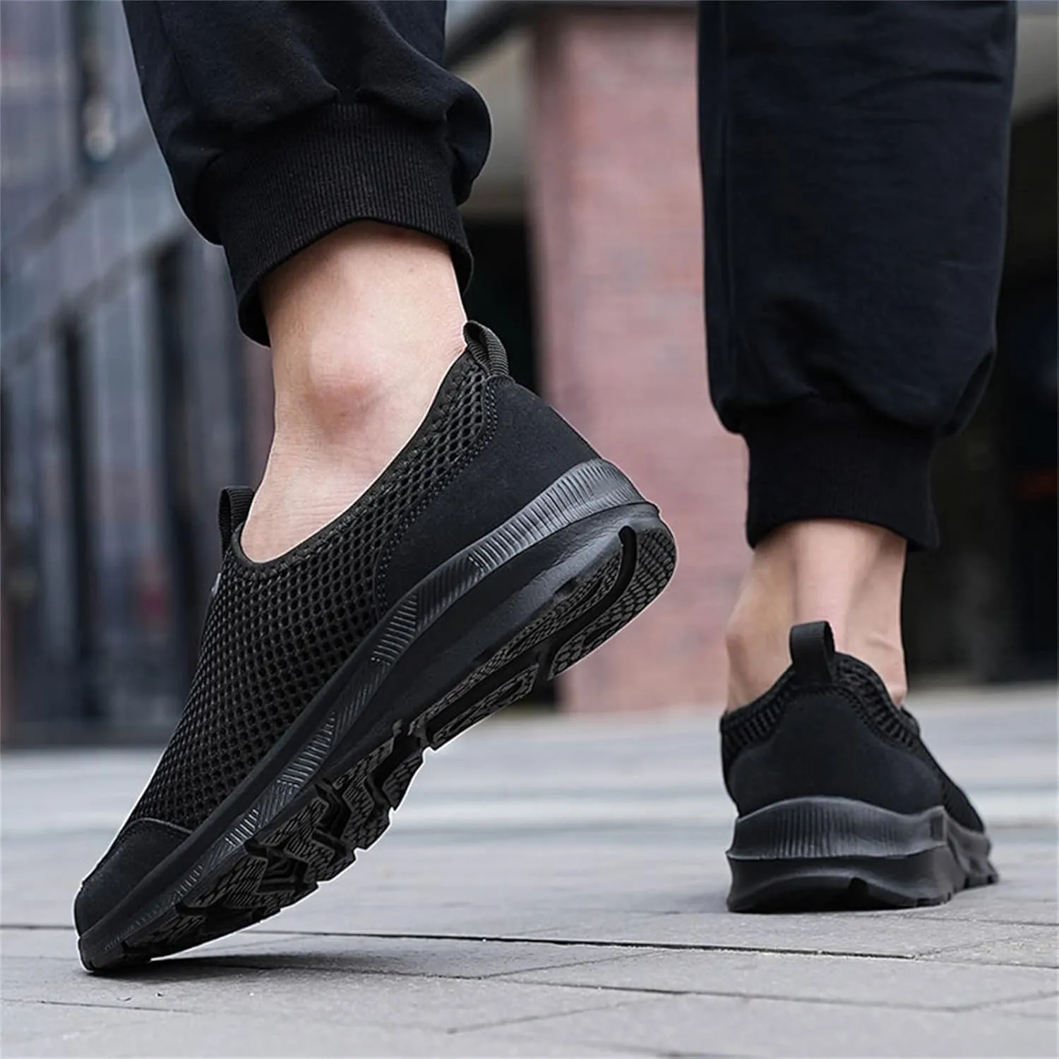 Men's Running Shoes Casual Slip on Walking Tennis Gym Sneakers Lightweight Breathable Mesh Workout Sports Sneakers