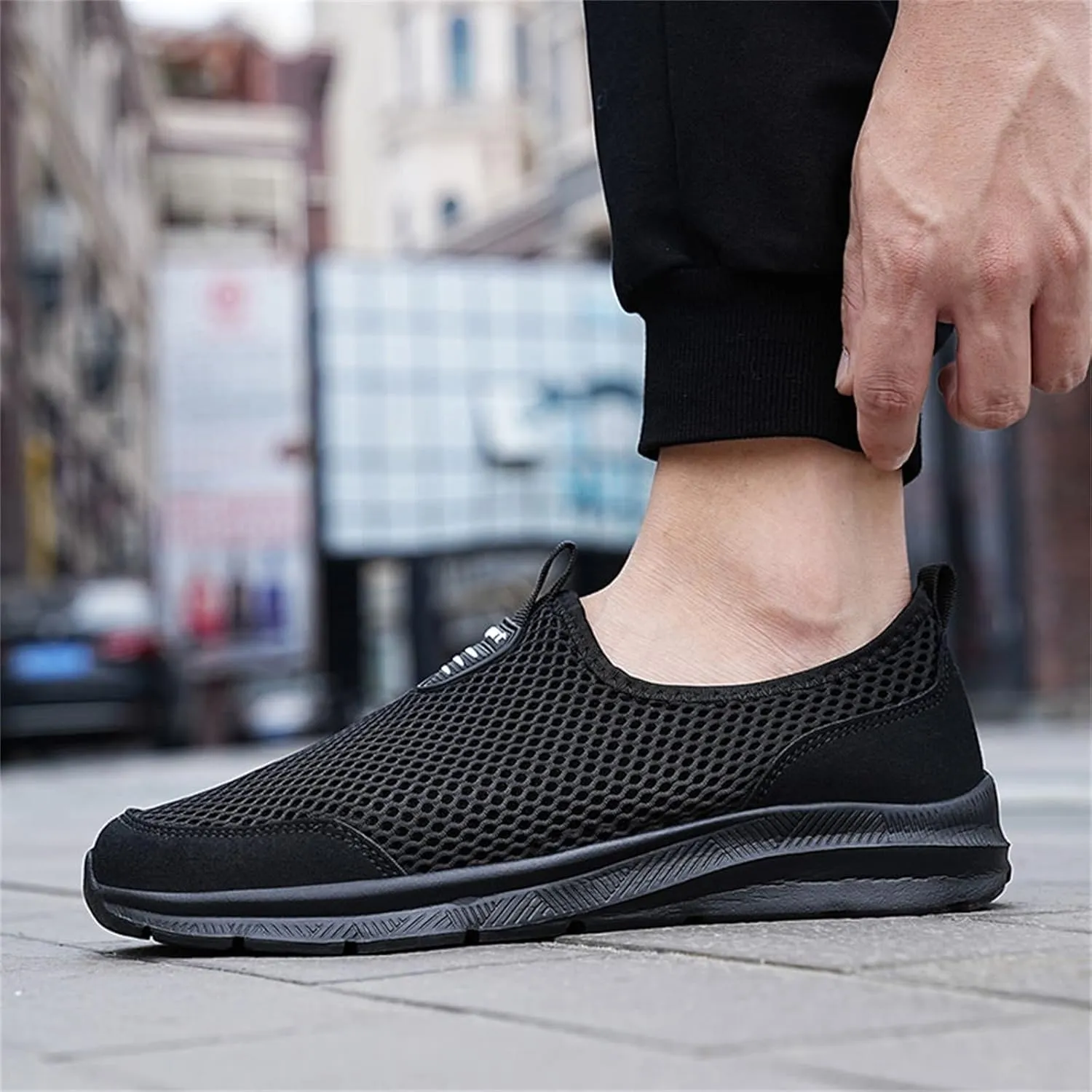 Men's Running Shoes Casual Slip on Walking Tennis Gym Sneakers Lightweight Breathable Mesh Workout Sports Sneakers