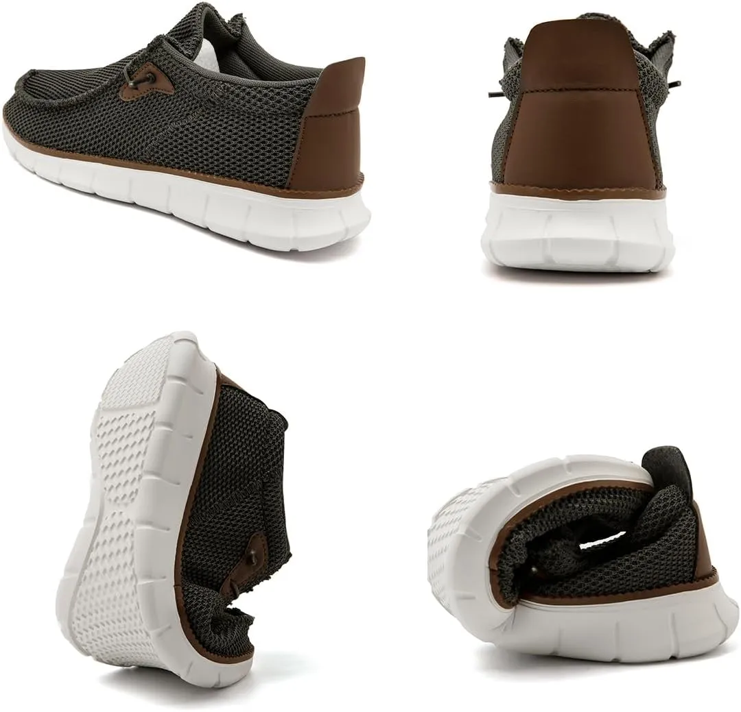 Mens Slip on Loafers Boat Shoes Non Slip Walking Shoes Fashion Sneakers for Men Comfort Lightweight Breathable Casual Office Shoes