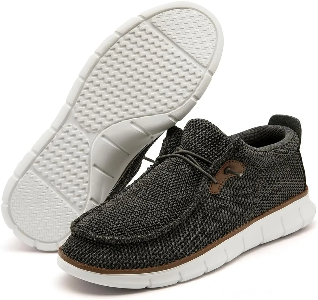 Mens Slip on Loafers Boat Shoes Non Slip Walking Shoes Fashion Sneakers for Men Comfort Lightweight Breathable Casual Office Shoes